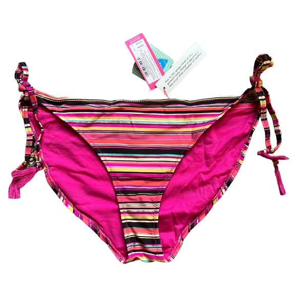 Accesorize  Striped Brazilian Swim Bikini Bottom, US12 - Picture 1 of 5